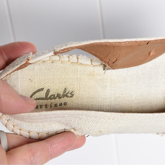 Clark’s Women’s espadrille wedges, cream, size 7 - Picture 10 of 10